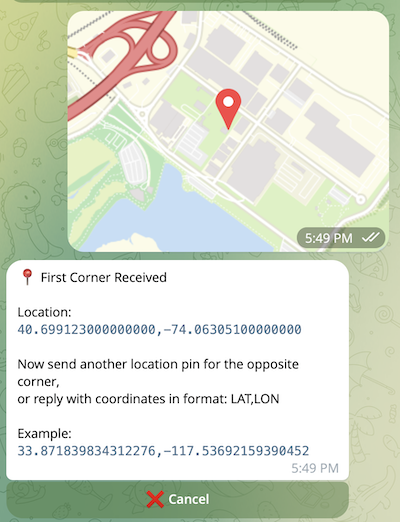 First Corner Received